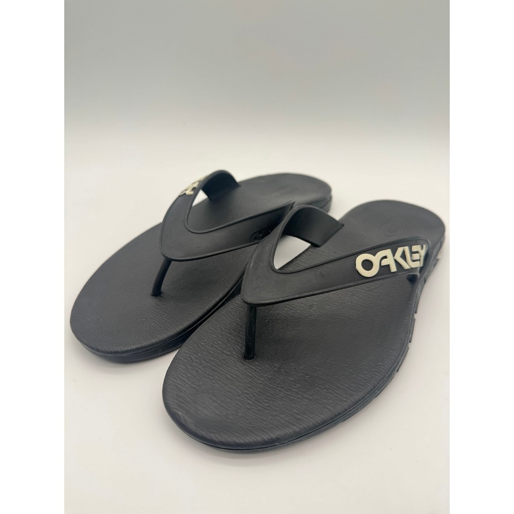 Oakley Flip Flops Black Men's US 10 Thong Sandals Comfort Casual